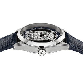 Master Mason Blue Lodge Wristwatch - Blue Bezel Owl with Square & Compasses G - Bricks Masons