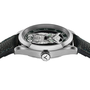 Master Mason Blue Lodge Wristwatch - Green Bezel Square & Compass G with Owl - Bricks Masons
