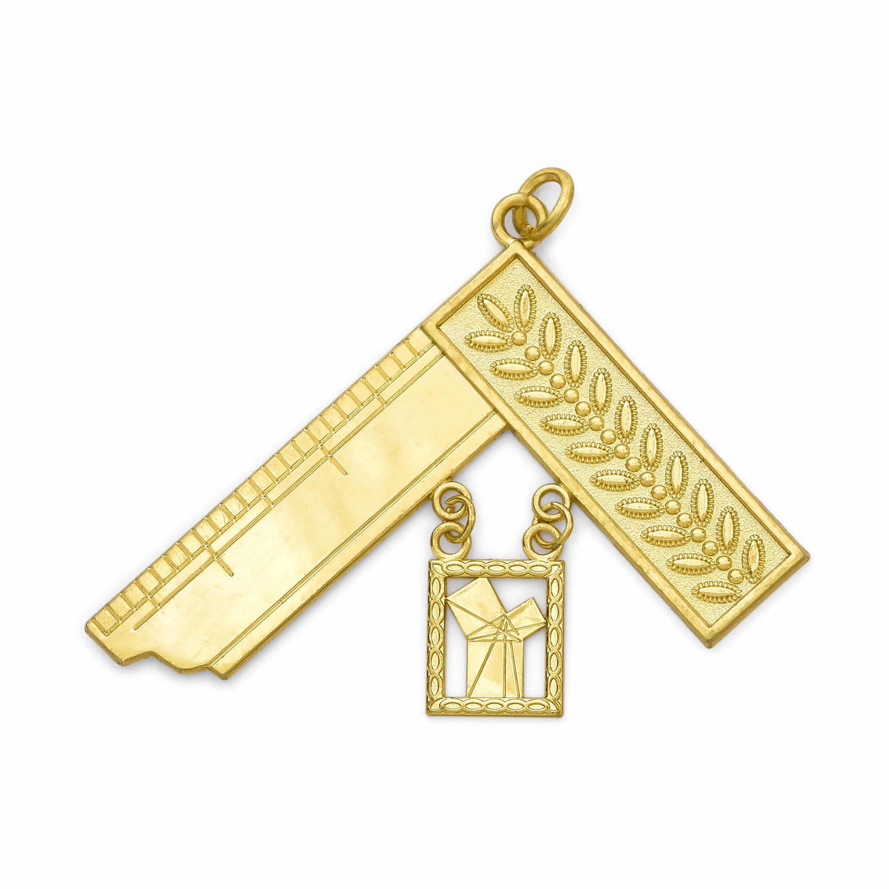 Past Master Craft English Regulation Collar Jewel - Gold Coated Euclid’s 47th Problem