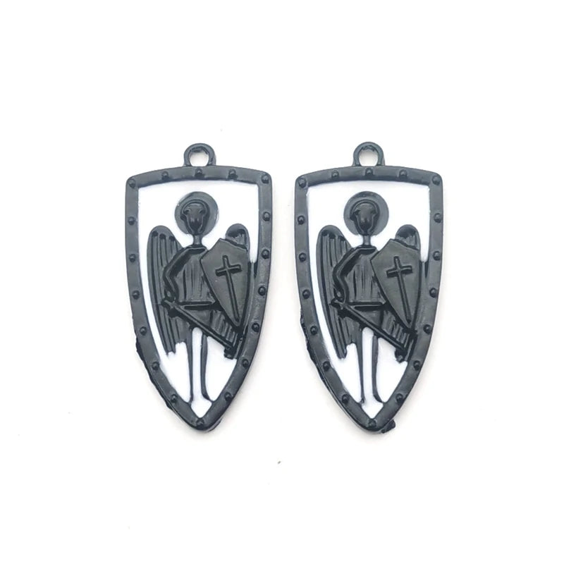 Knights Templar Commandery Pendant - Gray Shield Zinc Alloy (5pcs)