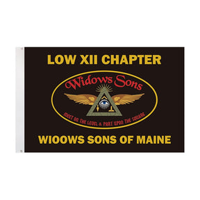 Widows Sons Flag - Customizable With Brass Metal Holes - Bricks Masons