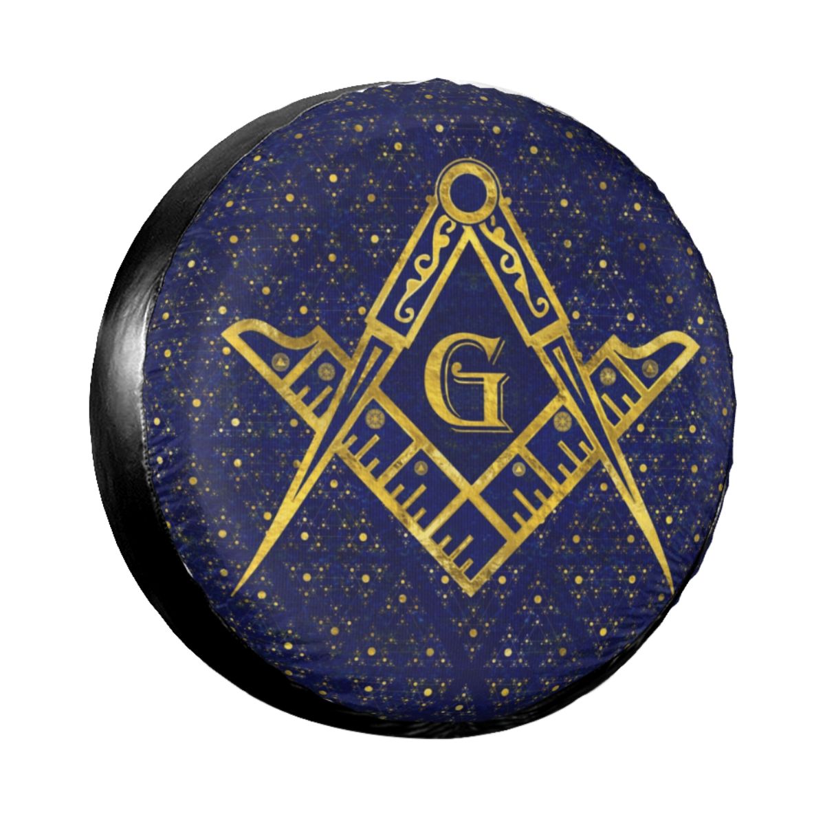 Master Mason Blue Lodge Car Tire Cover - Various Square and Compass G - Bricks Masons