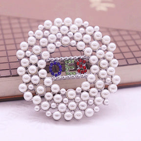 OES Brooch - Order Eastern Star Pearls