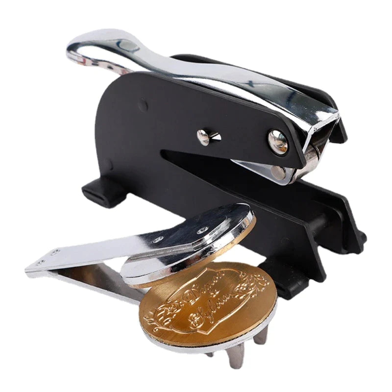 International Masons Desktop Seal Press - Stainless Steel With Black Customizable - Bricks Masons