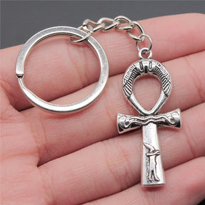 Ancient Egypt Keychain - Ankh Cross Zinc Alloy - Bricks Masons