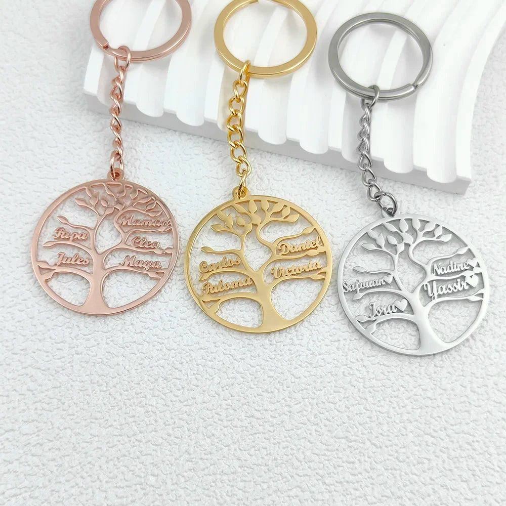 Ancient Israel Keychain - Tree of Life Pendant - Bricks Masons