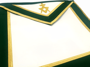 Past Sovereign Master Allied Masonic Degrees Apron - Green Velvet