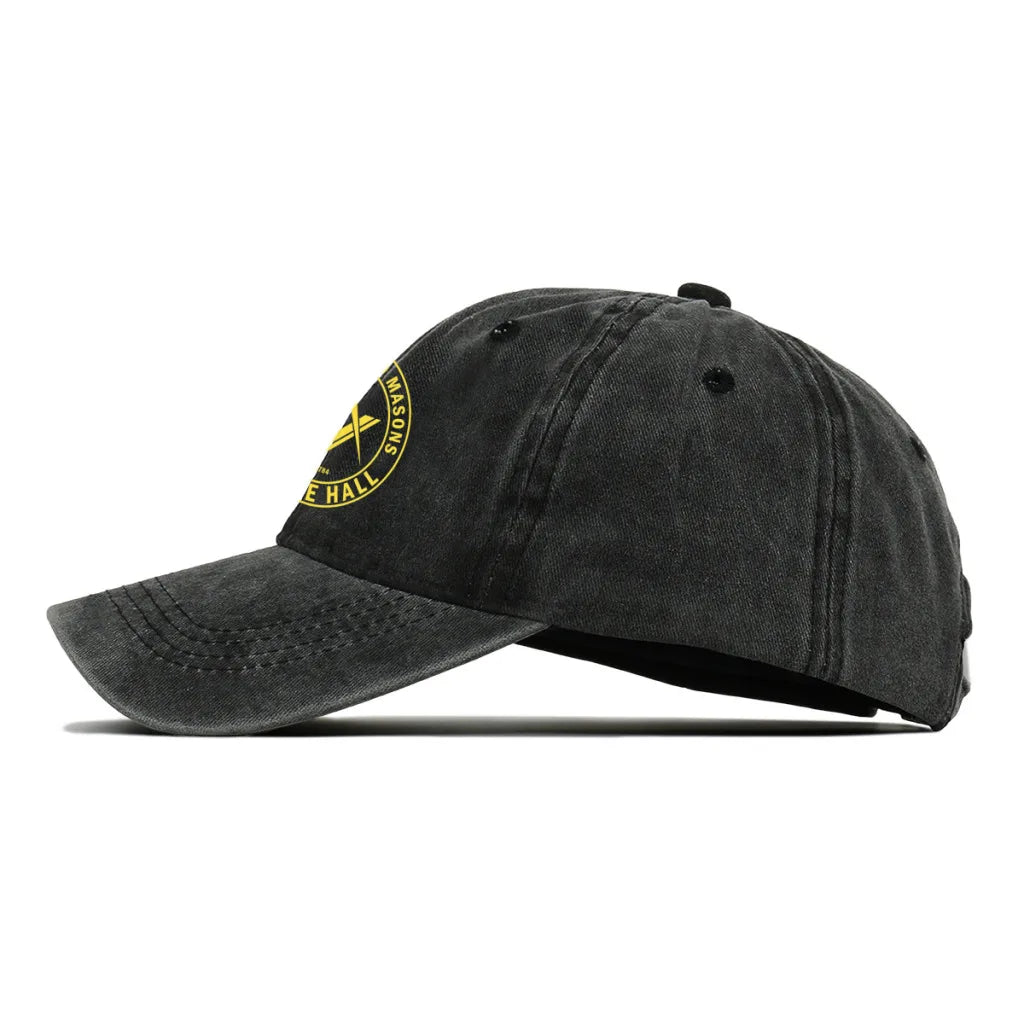 Master Mason Blue Lodge Baseball Cap - Prince Hall Square Compass - Bricks Masons