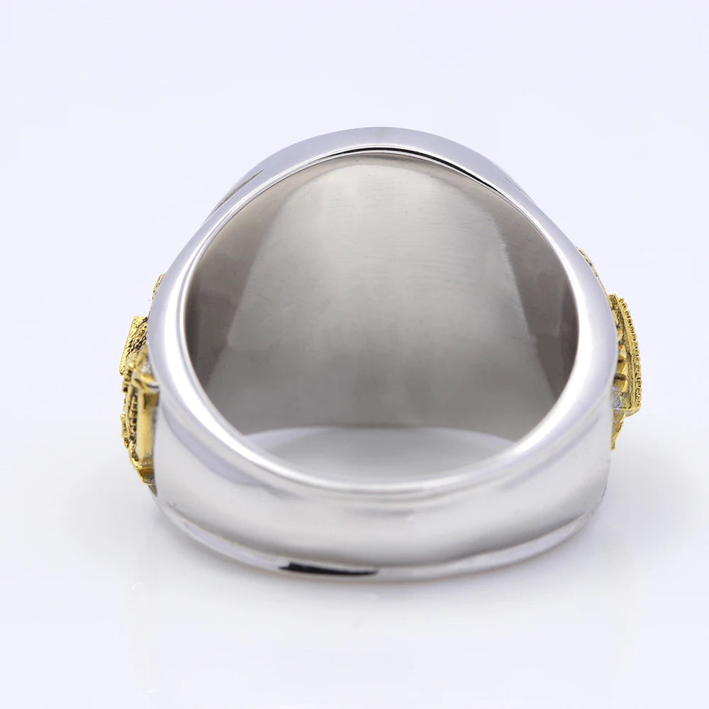 Master Mason Blue Lodge Ring - Ancient Free & Accepted Masons Sterling Silver - Bricks Masons