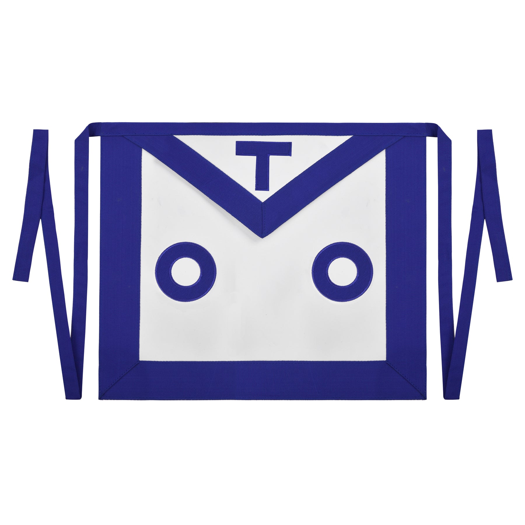 Blue Lodge Apron - OTO White & Blue with Different Materials - Bricks Masons