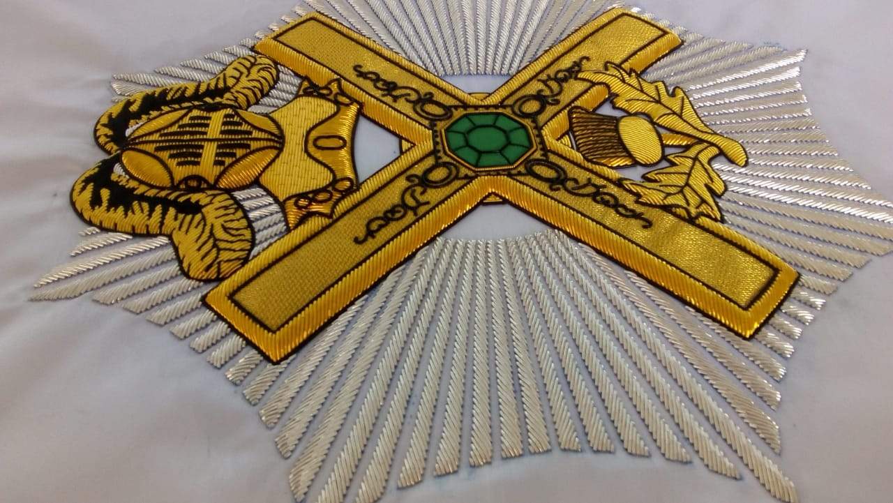 29th Degree Scottish Rite Banner - Handmade Bullion Embroidery