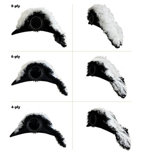 Past Grand Commander Knights Templar Chapeau - Black Underlayer Plumes - Bricks Masons