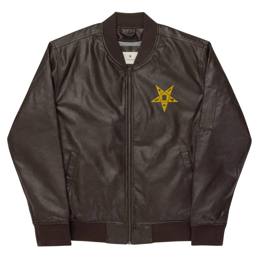 OES Jacket - Leather Golden Embroidery