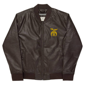 Shriners Jacket - Leather Golden Embroidery