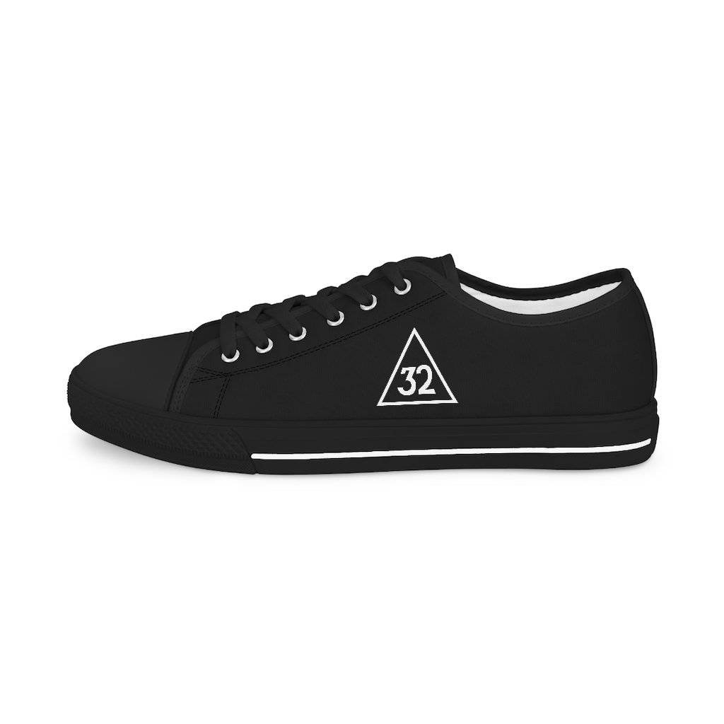 32nd Degree Scottish Rite Sneaker - Low Top Black & White