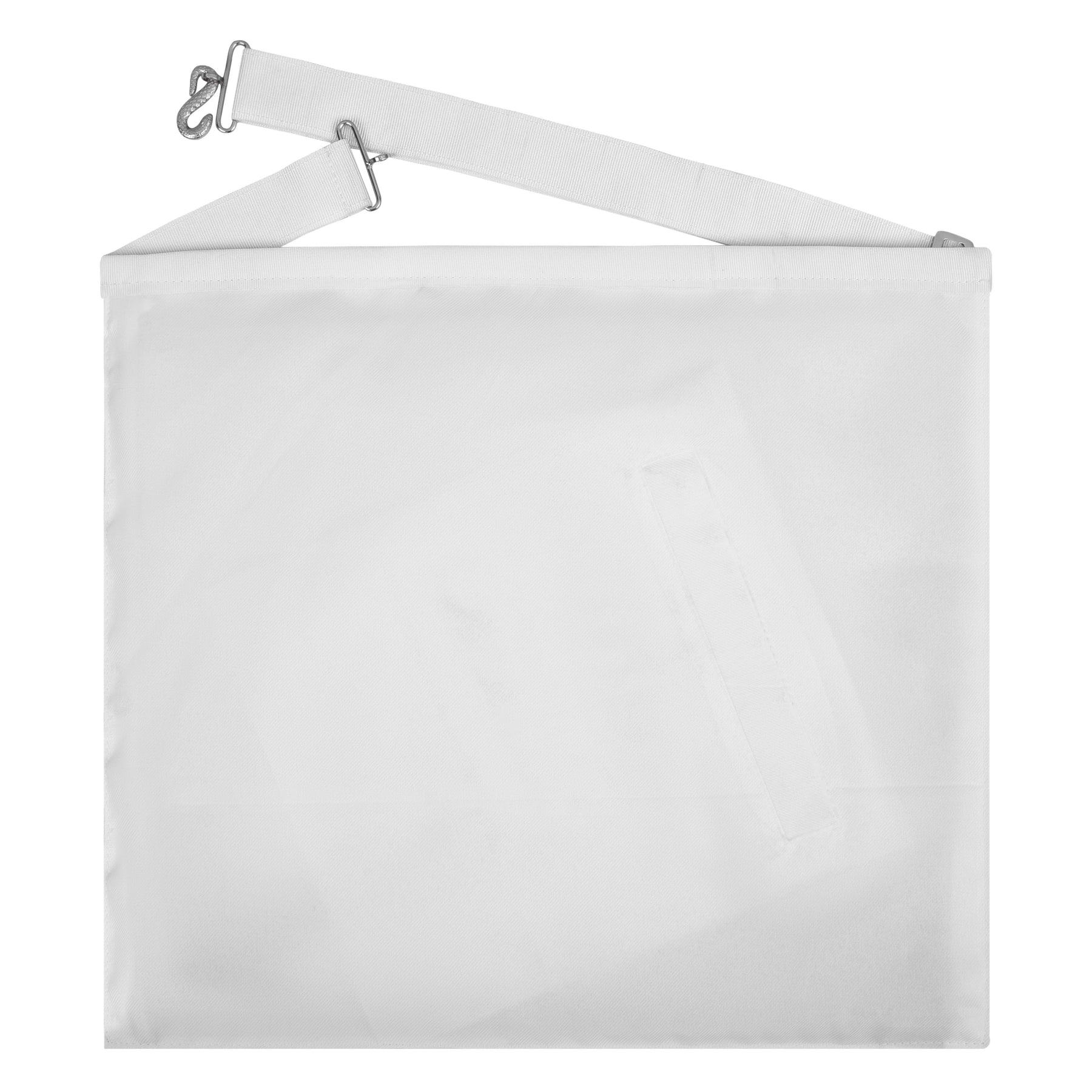 Grand Past Master Blue Lodge California Regulation Apron - White Velvet Hand Threaded Silk - Bricks Masons