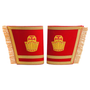 High Priest Royal Arch Chapter Cuff - Red Velvet With Gold Fringe - Bricks Masons