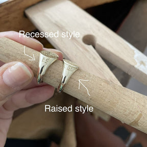 Master Mason Blue Lodge Ring - Sterling Silver & Blue Enamel - Bricks Masons