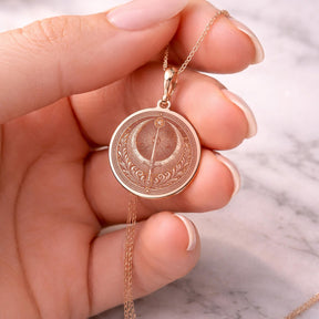 Masonic Necklace - Shriners Crescent Sword With Customization - Bricks Masons