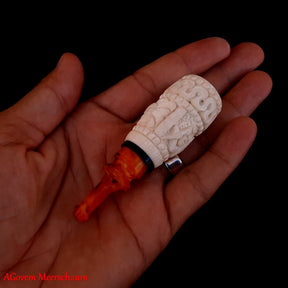 Master Mason Blue Lodge Cigarette Holder - Hand Carved - Bricks Masons