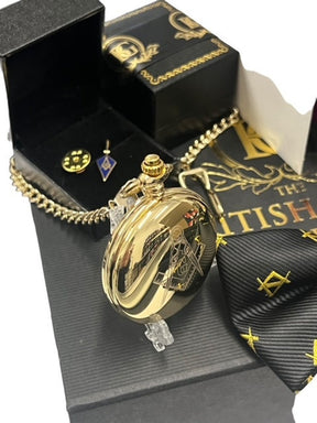 Master Mason Blue Lodge Pocket Watch - 4 Products Gift Set - Bricks Masons