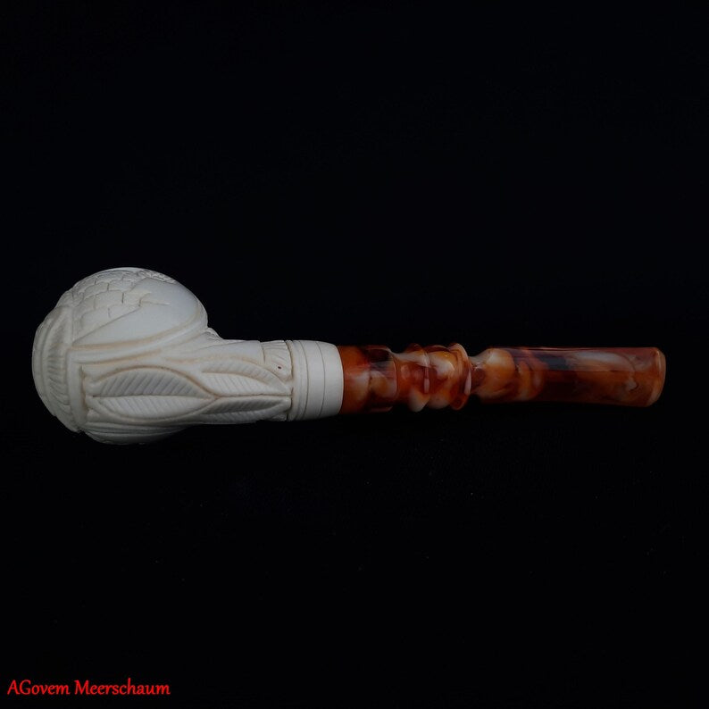Eye Of Providence Meerschaum Pipe - Handmade With Fitted Velvet Case - Bricks Masons