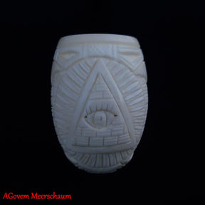 Eye Of Providence Meerschaum Pipe - Natural Wax Handmade - Bricks Masons