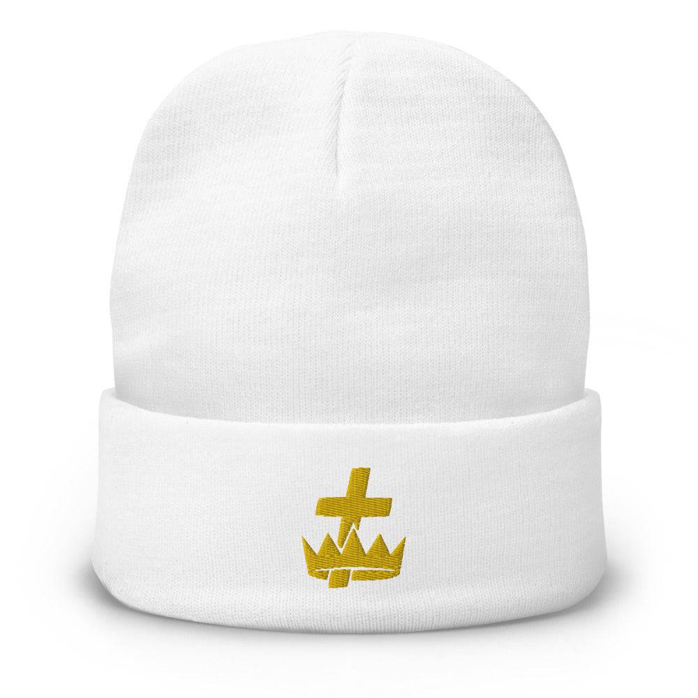 Knighs Templar Beanie - Golden Embroidery - Bricks Masons
