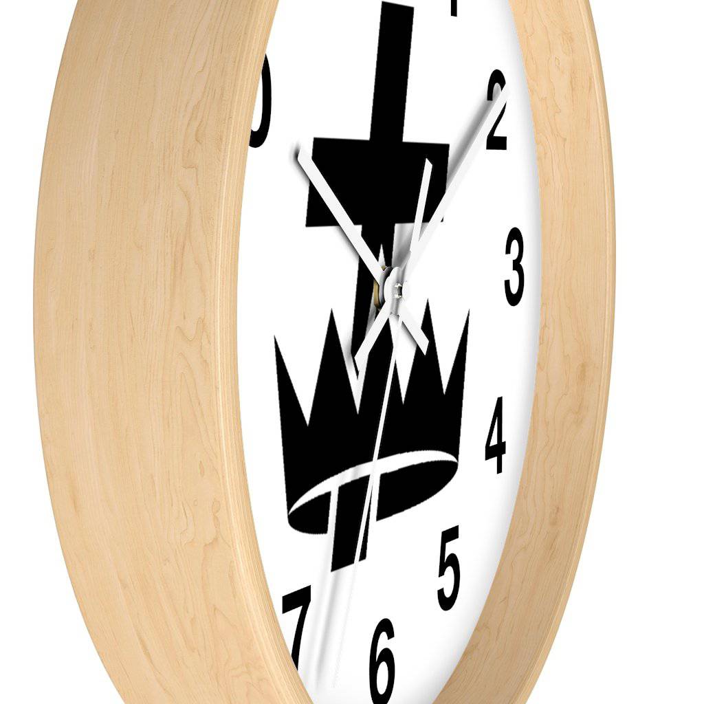 Knights Templar Clock - Wooden Frame - Bricks Masons