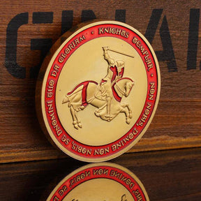 Knights Templar Commandery Coin - Cross Christ Soldiers Red - Bricks Masons