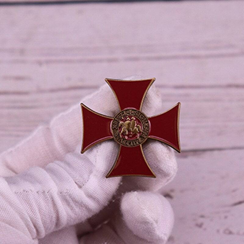 Knights Templar Lapel Pin - Cross - Bricks Masons