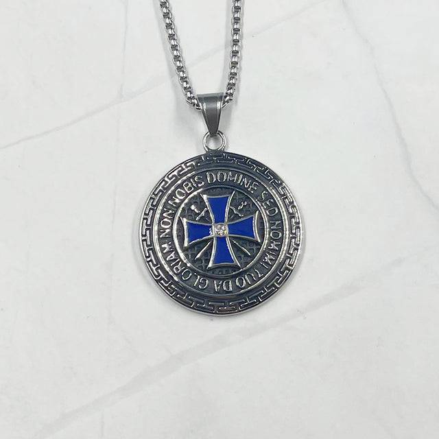Knights Templar Necklace - Iron Cross - Bricks Masons