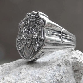 Knights Templar Ring - 16L Stainless Steel - Bricks Masons