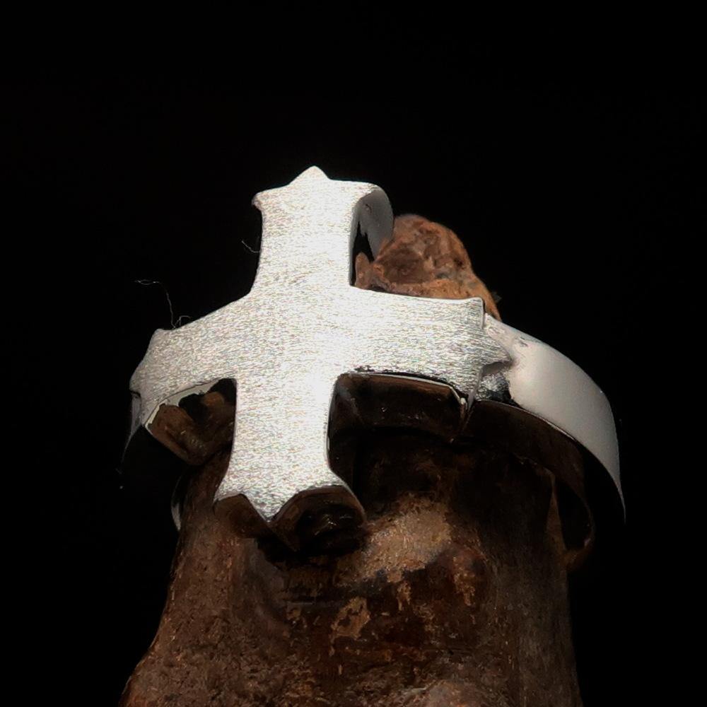 Knights Templar Ring - Templar Cross Sterling Silver - Bricks Masons