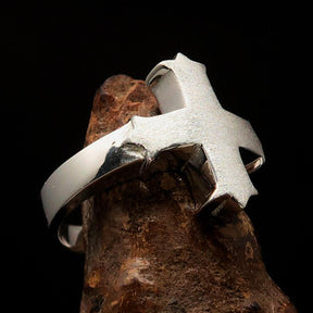 Knights Templar Ring - Templar Cross Sterling Silver - Bricks Masons