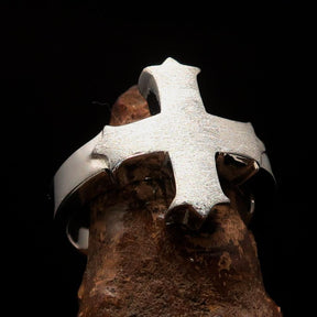 Knights Templar Ring - Templar Cross Sterling Silver - Bricks Masons