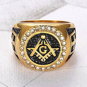 Knights Templar Ring - Zirconia - Bricks Masons