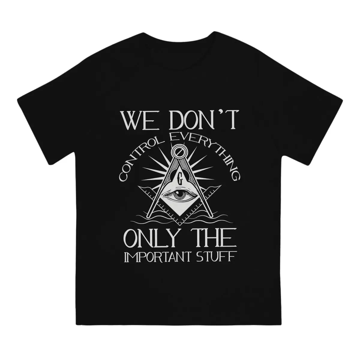 Knights Templar T-shirt - Printed Black Polyester - Bricks Masons