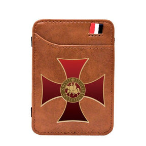 Knights Templar Wallet - Black & Brown - Bricks Masons