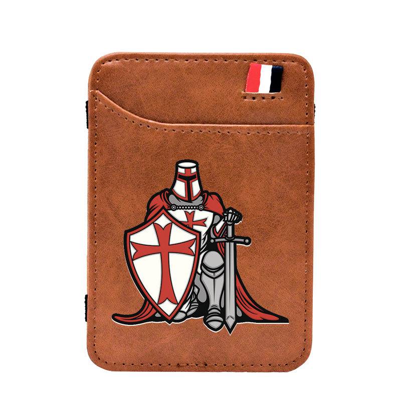Knights Templar Wallet - (Black & Brown) - Bricks Masons