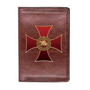 Knights Templar Wallet - Cross Passport & Credit Card Holder - Bricks Masons