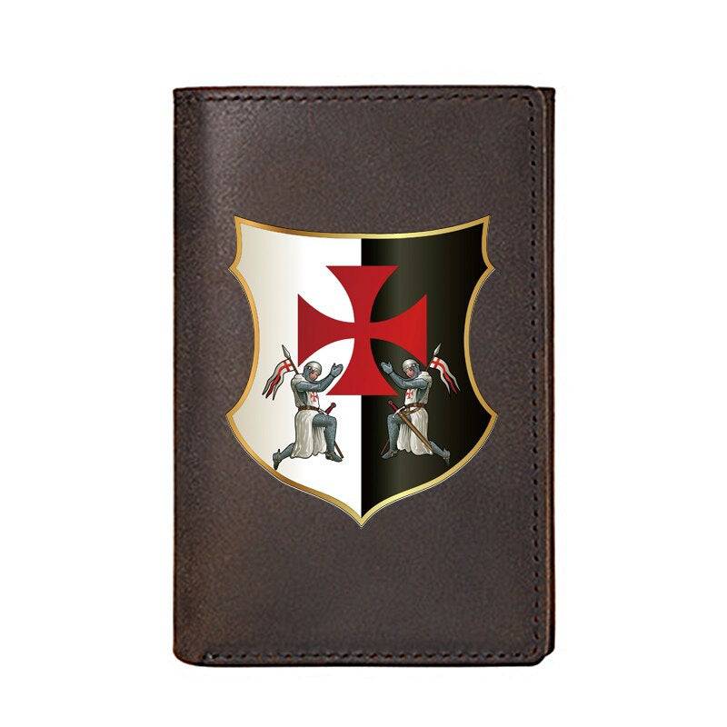 Knights Templar Wallet - Genuine leather - Bricks Masons