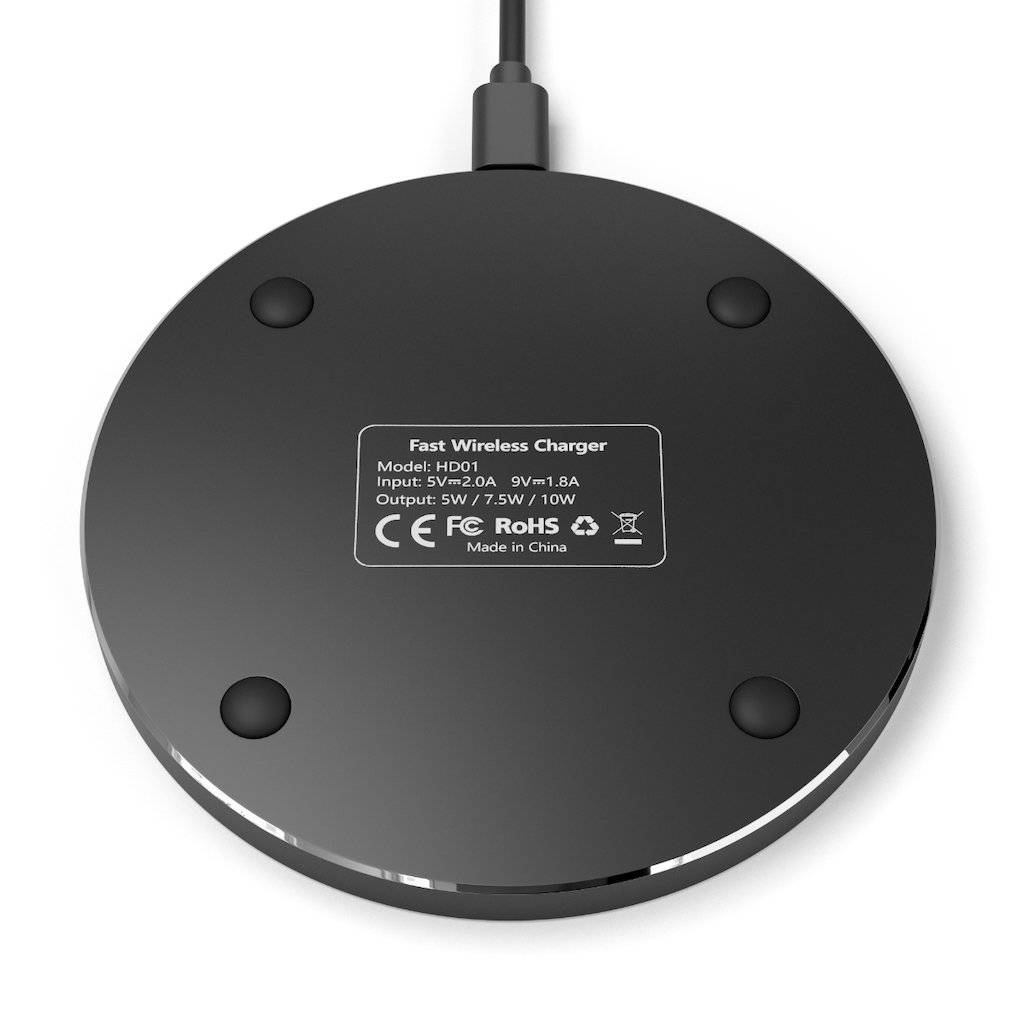 Knights Templar Wireless Charger - Black & White - Bricks Masons