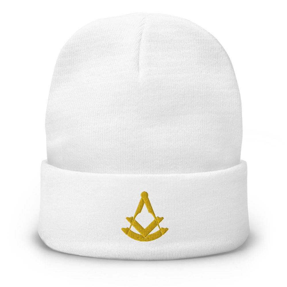 Past Master Blue Lodge Beanie - Golden Embroidery