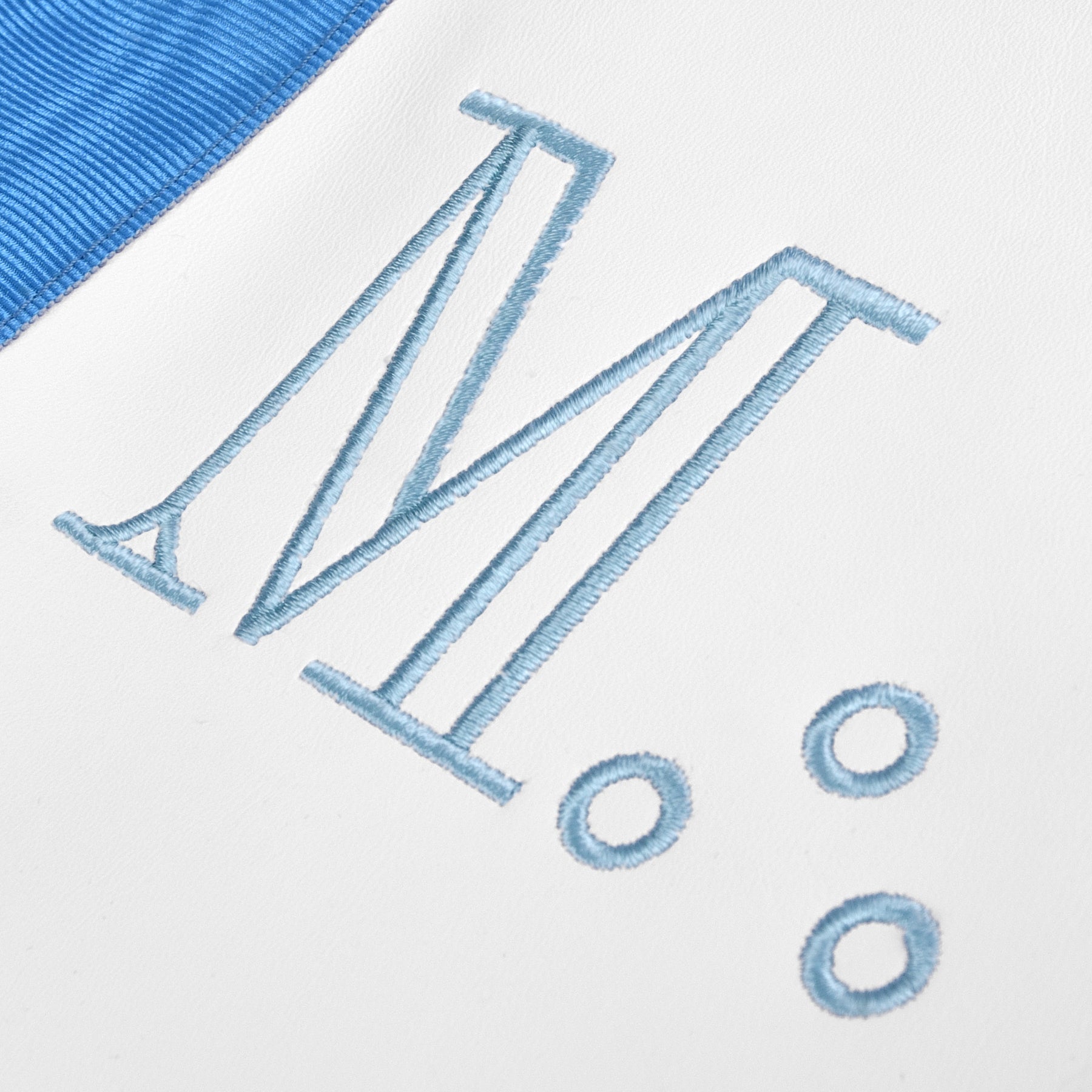 Master Mason Blue Lodge Apron - Blue Ribbon Machine Embroidery - Bricks Masons