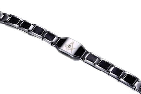 Master Mason Blue Lodge Bracelet - Silver Magnetic Stainless Steel - Bricks Masons