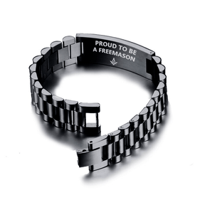Master Mason Blue Lodge Bracelet - Stainless Steel - Bricks Masons