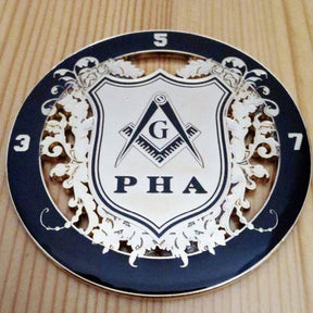 Master Mason Blue Lodge Car Emblem - 357 PHA Medallion - Bricks Masons