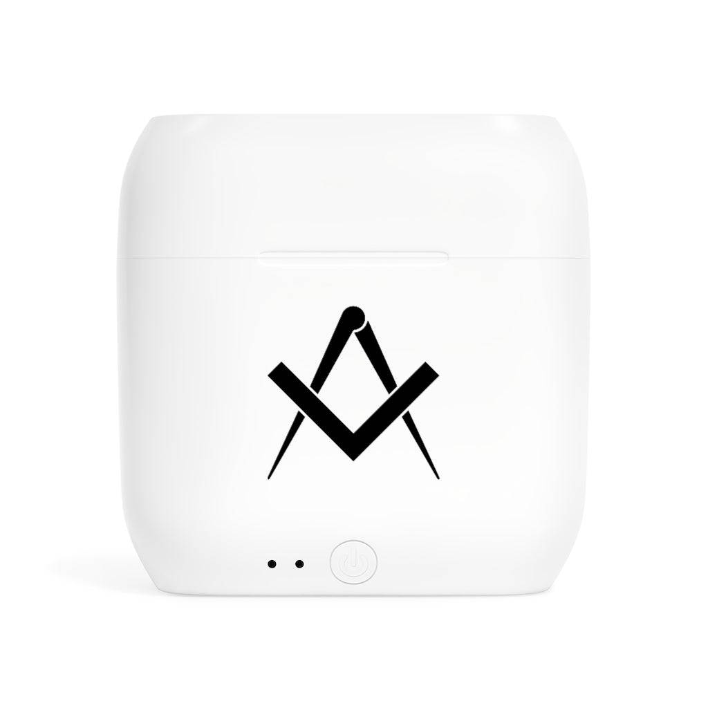 Master Mason Blue Lodge Earbud - Square & Compass - Bricks Masons