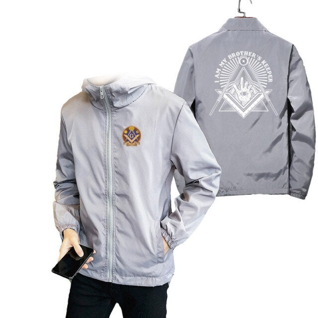 Master Mason Blue Lodge Jacket - Brothers Keeper Square & Compass G (Multiple Colors) - Bricks Masons